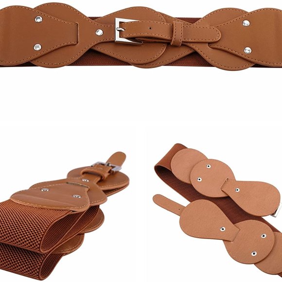 Women Vintage Waist Belt Elastic Stretch Cinch